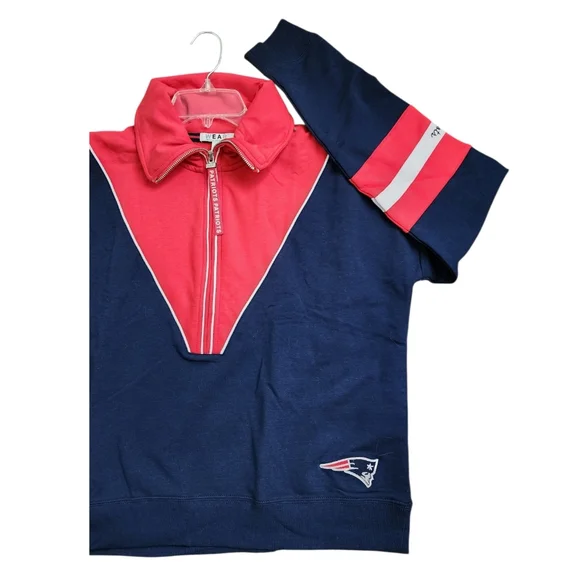 NEW! NFL Football New England Patriots Womens Half Zip Sweater XL New With Tags - Picture 7 of 11